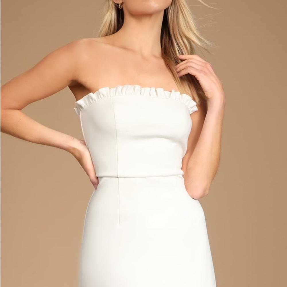 LuLu’s Little Lovely Ivory Strapless Mini Dress